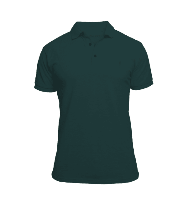 Sustainable polo in colour teal